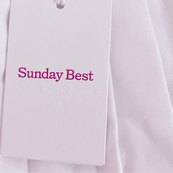 π- Aritzia Sunday Best- Epiphany White High Waisted Pleated Skirt. Size:4 - Picture 7 of 7